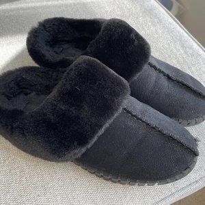 Ilse Jacobsen Tulip Faux Fur Mule, Black, Size: 38